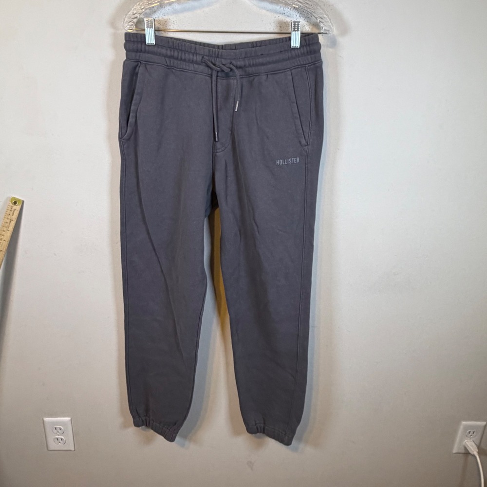 Hollister Mens Joggers Embroidered Logo Dark Gray Size S